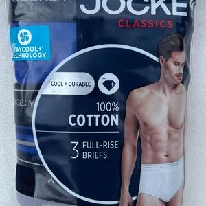 3pk Jockey Classics 100% Cotton Full-rise Briefs men’s underwear Size 42